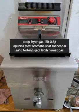 Deep fryer gas fomac 17 lt bekas