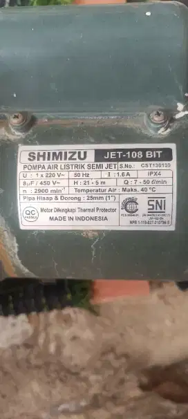 Pompa Semi Jet Pump Simizhu 108 Bit