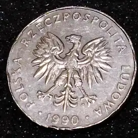 Koin Polandia 20 Zlotych 1990