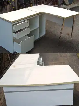 Meja kantor L / siku murah