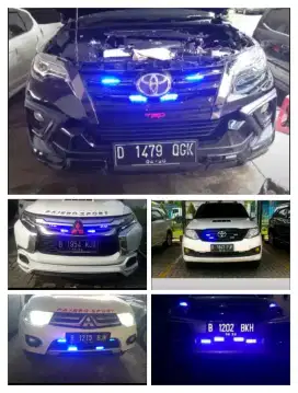 Lampu biru Fortuner Pajero Innova SM pasang sejadetabek