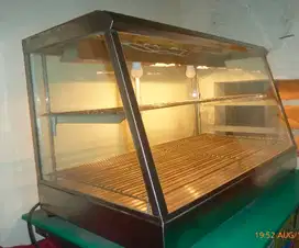 Display Warmer Fried Chicken Stainless ASLI (lebar 1 meter )