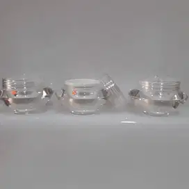 Jual wadah serum airless & wadah pot untuk krim . Bahan acrylic bening