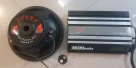 Car Power Amplifier dan Speaker Subwoofer