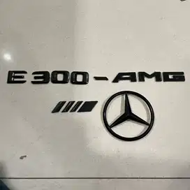 EMBLEM LOGO BINTANG BAGASI, tulisan E300 AMG MERCEDES BENZ W212