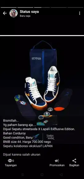 Sepatu streetsoda X LAPAN exclusive edition