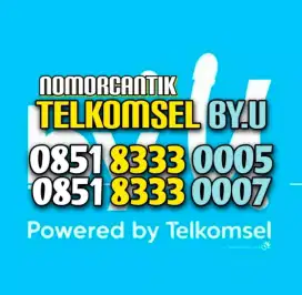 (Bisa COD) Nomor Cantik Kartu TELKOMSEL By.U 333 000 #9