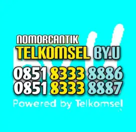 (Bisa COD) Nomor CANTIK Kartu TELKOMSEL By.U HOKI 333 888 #6