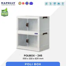 Lemari plastik napolly / polibox napolly 2 susun