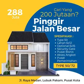 RUMAH MURAH PINGGIR JALAN LINTAS