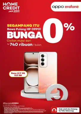 Segampang itu cicilan hp reno 12pro bebas 2x angsuran