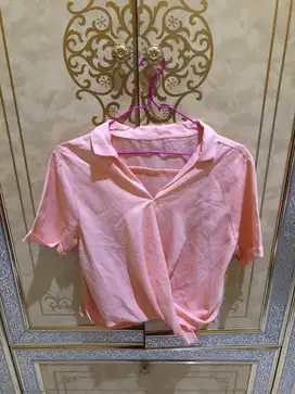 Baju Crop Top Pink