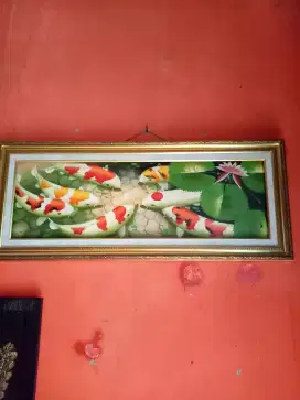 Lukisan Kanvas Ikan Koi Ganjil