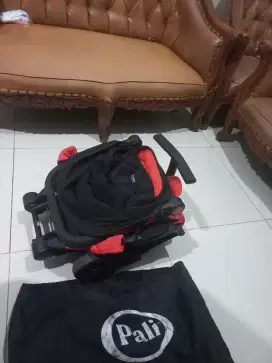 DI JUAL STROLER ORIGINAL PALI 100% BLACK RED