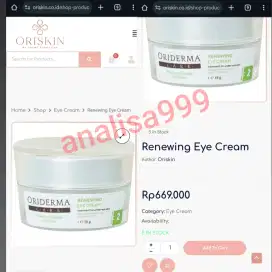 Oriderma Care Oriskin Clinic Renewing Eye Cream 15 ml