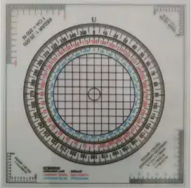 PROTRACTOR NAVIGASI BUSUR DERAJAT PROTEKTOR BULAT