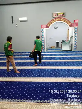 jual karpet masjid biru motif cantik