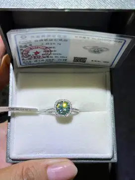 Cincin moissanite 2CT silver murni 925. BNIB