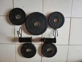 Jual barbel set rubber 17.5 kg diameter 5 cm