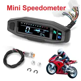 Mini Digital Speedometer RPM Fuel Gauge Gear Odometer Motor Universal