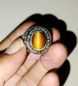 Natural Batu Cincin Tiger Eye Top