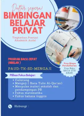 LES PRIVAT PAUD-TK-SD-MENGAJI