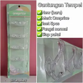 Gantungan Tempel Merk Oneprice 1set isi 5pcs