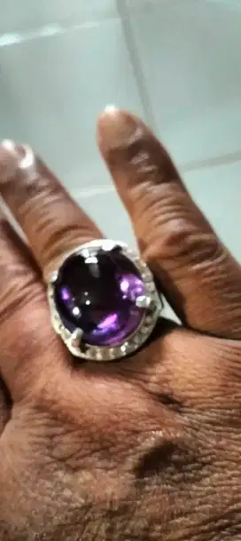 Batu Cincin Kecubung Ungu