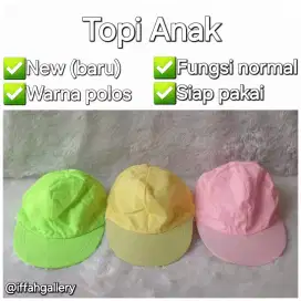 Topi Anak Warna Polos Tanpa Motif Mudah Dicuci