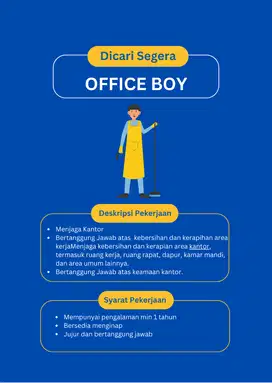 Lowongan Kerja Office Boy Green Lake City Tangerang