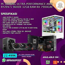 PC GAMING ULTRA PERFORMANCE AMD RYZEN 5 9600x 32GB RAM RX 7900GRE