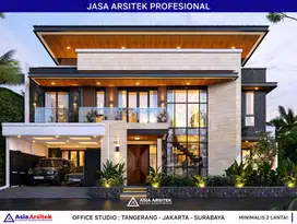 Jasa Desain Rumah Depok Desain Rumah 216 m2 - Asia Arsitek