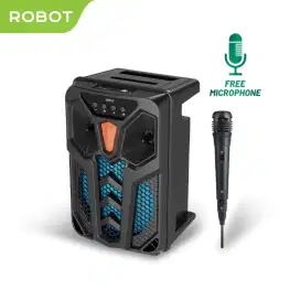 Robot Speaker Karaoke Bluetooth 5.1 RB300 With RGB Light Microphone.