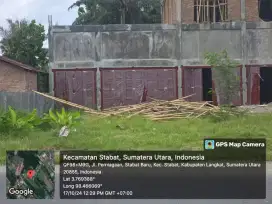 Dijual Ruko Lebar 8 M dan 2,5 Lantai di Jalan Perniagaan kota Stabat