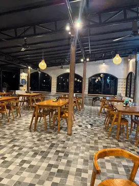 Meja jati dan kursi jati