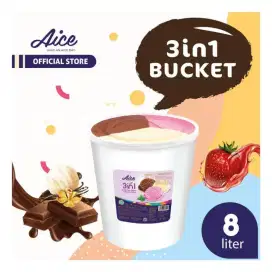 Ice cream Aice 3 rasa kemasan ember 8 liter