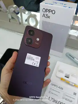 OPPO A3x Baru RAM 4GB+4GB/64GB Bergaransi Resmi Pabrik 12 bulan