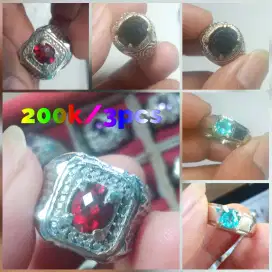 PERMATA GARNET MALAYA,BLACK ONIX,AQUAMARINE 200RB/3PCS