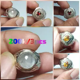 BATU PERMATA GARNET MALAYA, GOLDEN CYTRINE,MOONSTONE 200RB/3PCS