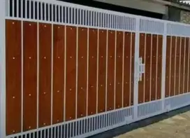 Pagar GRC motif kayu
