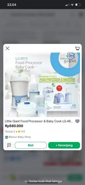 Little giant processor dan sterilize botol susu