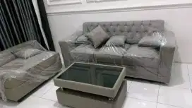 Sofa L kancing putus minimalis