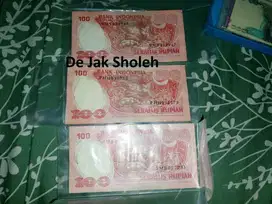 Uang Lama 100 rupiah 1977 Badak Seri campuran - Uang Jadul Uang Kuno