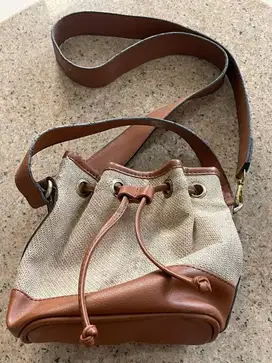 Sling Bag - Brown & Nude