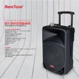 SPEAKER PORTABLE AKTIF BARETONE 15INCH MAX 1515BWR