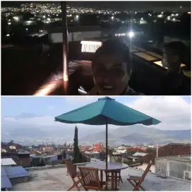 Di SEWAKAN HARIAN VILLA View seluruh KOTA BATU ROFFTOP