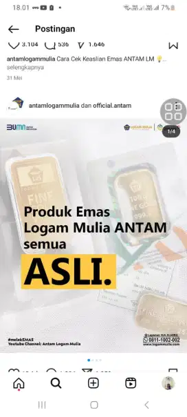 Terima jual MAS ANTAM