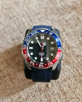 Jam Seiko SKX007 Authentic GMT Pepsi Insert