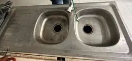 Sink cuci piringg 2 lubang