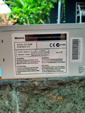 Power suplai 500w dan 400w
Kondisi BARU dan masih ada SEGEL